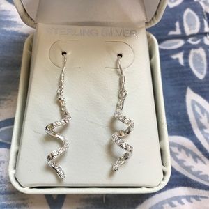 Sterling silver CS swirl earrings.  Brand new.  Never worn.